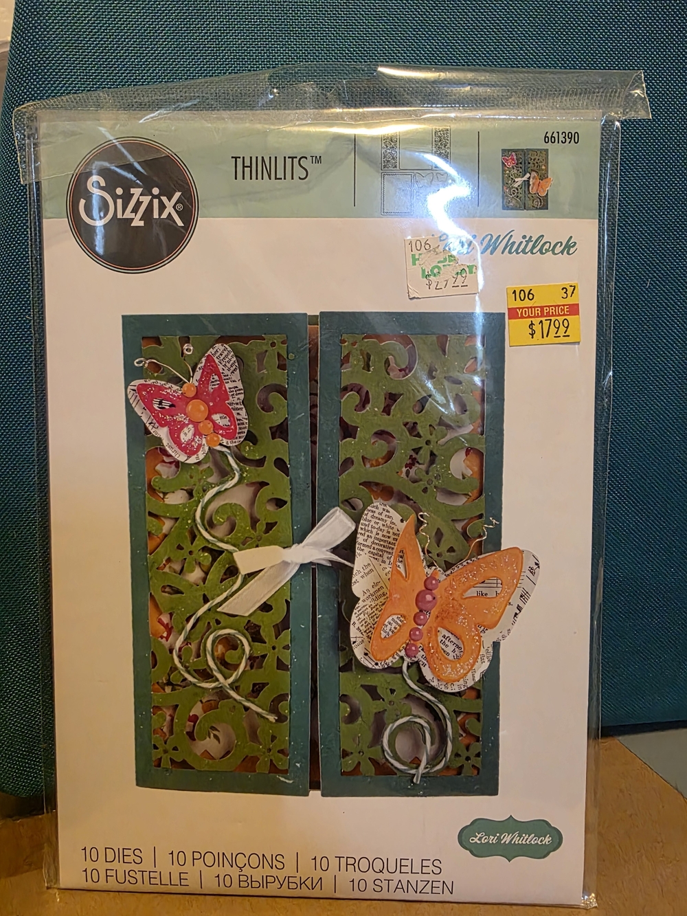 Ellison Teal and White Decorative Craft Die Cut Set